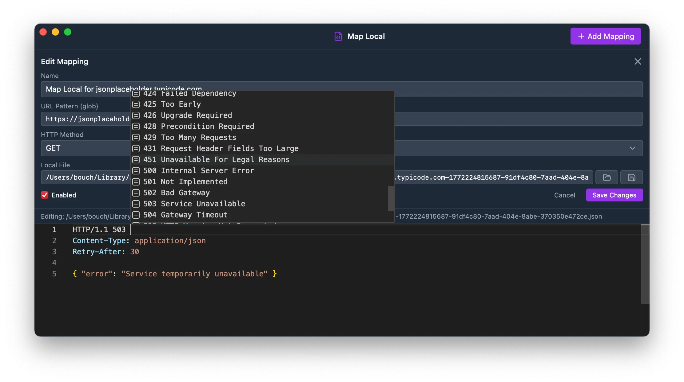 Editor autocomplete for headers
